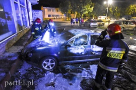 Pożar audi na ul. Królewieckiej