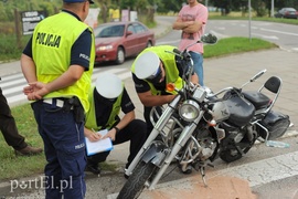 Zderzenie motocyklisty z bmw