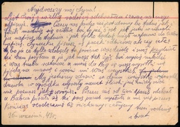 List matki do syna przebywającego obozie w Stutthofie