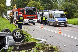 Dachował mercedesem na Fromborskiej