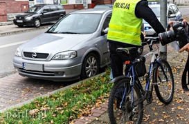Potrącenie rowerzysty na Traugutta