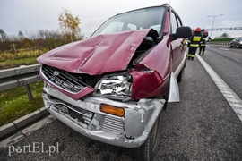 Zderzenie daihatsu z cysterną na S7