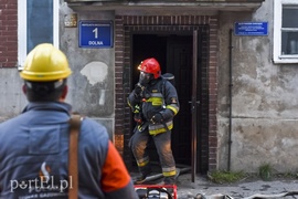 Pożar w budynku na Dolnej