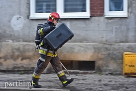 Pożar w budynku na Dolnej
