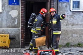 Pożar w budynku na Dolnej
