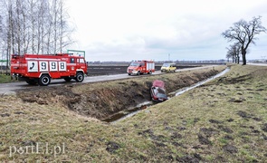 Wpadła do rowu, miała dużo szczęścia