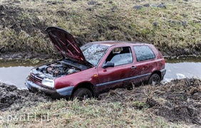 Wpadła do rowu, miała dużo szczęścia