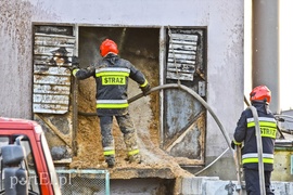 Pożar traw rozprzestrzenił się do stolarni