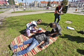 Armagedon w parku Planty