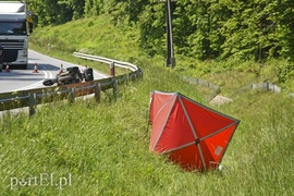 Śmiertelny wypadek pod Pasłękiem. Zginął motocyklista
