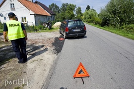 Zderzenie motocyklisty z peugeotem