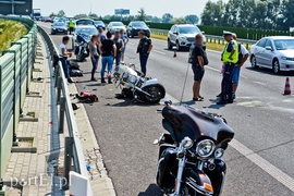 Wypadek motocyklisty na S7