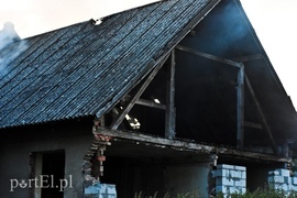 Pożar domu w Karczowiskach Górnych
