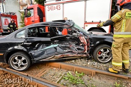 Zderzenie volkswagena z tramwajem