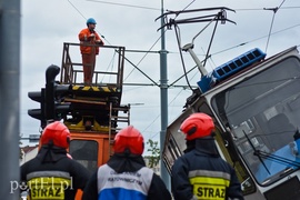 Zderzenie dwóch tramwajów