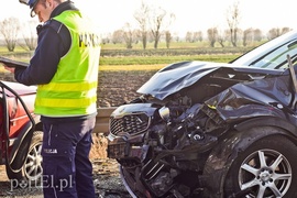 Zderzenie volkswagena z kią na drodze krajowej nr 22