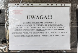 Puste kościoły w wielkanocną niedzielę