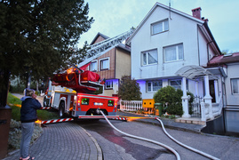 Pożar dachu domu jednorodzinnego przy ul. Warmińskiej