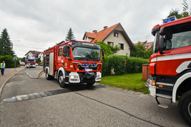 Pożar w domu jednorodzinnym