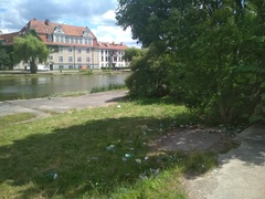 Zieleń, woda... i śmieci