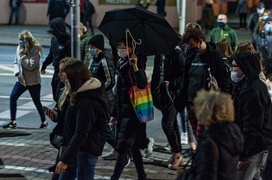 #Piekłokobiet. Policjanci utrudniali protestowanie