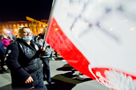 Grupa mężczyzn próbowała zakłócić protesty elblążan