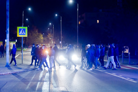 Grupa mężczyzn próbowała zakłócić protesty elblążan