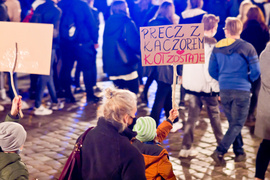 Grupa mężczyzn próbowała zakłócić protesty elblążan