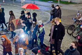 Kolejny protest w Elblągu, tym razem z udziałem Marty Lempart