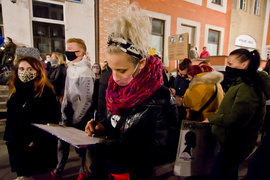 Kolejny protest w Elblągu, tym razem z udziałem Marty Lempart