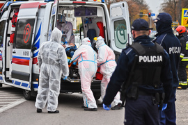 Kolizja fiata z audi na al. Grunwaldzkiej