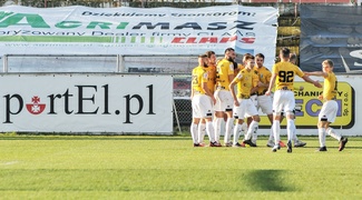 Punkty są żółto-biało-niebieskie