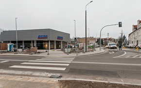 Skrzyżowanie Pionierskiej i Robotniczej już po przebudowie